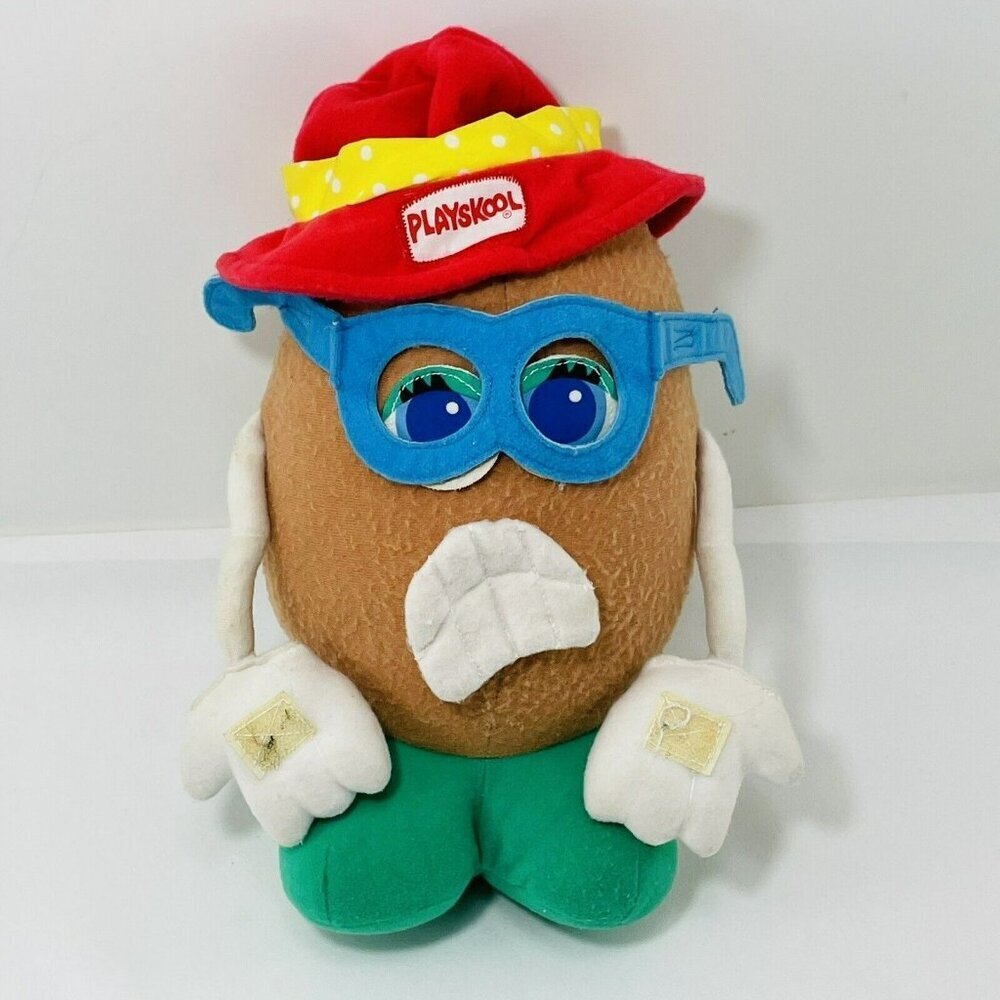 Vintage Playskool Potato Head Plush Toy Story Hat Glasses Sticky Hand Face Moody